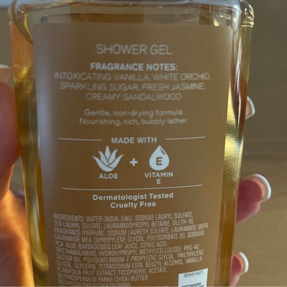 Bath and Body Works Warm Vanilla Sugar Shower Gel Full Size 10 Oz Brand New - Picture 5 of 6